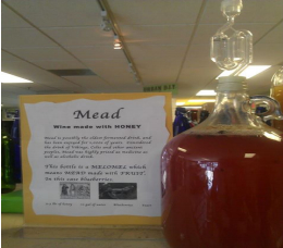 fig 2. Mead demo with gallon jug, airlock on top.
