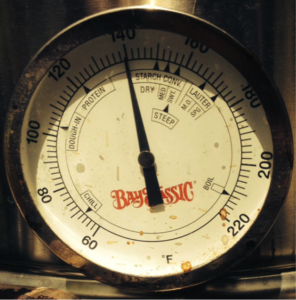 Taken the moment the wort temperature crossed over into starch conversion, this picture captures the beginning phases of producing dryness in the wort.