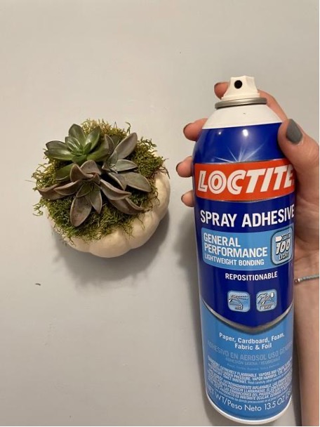 Spray can of Loctite Spray Adhesive. Used to bond lightweight